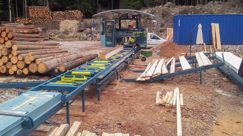 Sierra de cinta horizontal para corte transversal Wood-Mizer